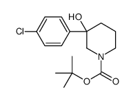 tert-butyl 3-(4-chlorophenyl)-3-hydroxypiperidine-1-carboxylate结构式
