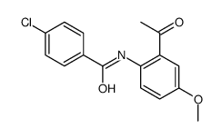 N-(2-acetyl-4-methoxyphenyl)-4-chlorobenzamide结构式