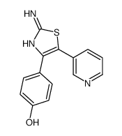 4-(2-amino-5-pyridin-3-yl-1,3-thiazol-4-yl)phenol Structure