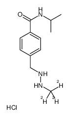 N-propan-2-yl-4-[[2-(trideuteriomethyl)hydrazinyl]methyl]benzamide,hydrochloride Structure