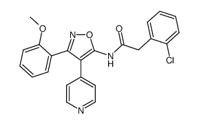 5-[(2-chlorophenyl)acetylamino]-3-(2-methoxyphenyl)-4-(4-pyridyl)isoxazole Structure