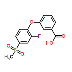 3-[2-Fluoro-4-(methylsulfonyl)phenoxy]benzoic acid结构式