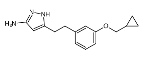 5-[2-[3-(cyclopropylmethoxy)phenyl]ethyl]-1H-pyrazol-3-amine结构式