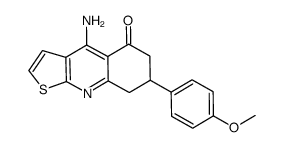 4-amino-7,8-dihydro-7-(4-methoxyphenyl)thieno[2,3-b]quinolin-5(6H)-one结构式