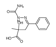 2-hydroxy-2-methyl-4-phenyl-4-semicarbazono-butyric acid Structure