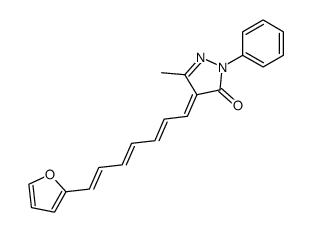 4-(7-furan-2-yl-hepta-2,4,6-trienylidene)-5-methyl-2-phenyl-2,4-dihydro-pyrazol-3-one结构式