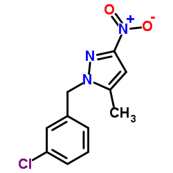 1-(3-CHLORO-BENZYL)-5-METHYL-3-NITRO-1H-PYRAZOLE结构式