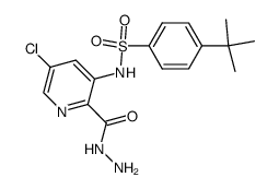 N-(5-chloro-2-(hydrazinocarbonyl)-pyridine-3-yl)-4-tert-butyl-benzenesulfonamide结构式