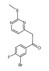 1-(3-bromo-4-fluorophenyl)-2-(2-methylsulfanylpyrimidin-4-yl)ethanone Structure