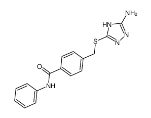 4-((5-amino-4H-1,2,4-triazol-3-ylthio)methyl)-N-phenylbenzamide Structure