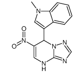 7-(1-Methyl-1H-indol-3-yl)-6-nitro-4,7-dihydro-[1,2,4]triazolo[1,5-a]pyrimidine结构式