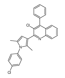 3-chloro-2-[1-(4-chlorophenyl)-2,5-dimethyl-1H-pyrrol-3-yl]-4-phenylquinoline结构式