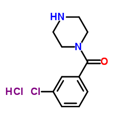 (3-Chlorophenyl)(1-piperazinyl)methanone hydrochloride (1:1) Structure