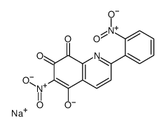 sodium,6-nitro-2-(2-nitrophenyl)-7,8-dioxoquinolin-5-olate结构式