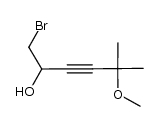 1-bromo-5-methoxy-5-methylhex-3-yn-2-ol结构式