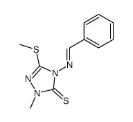 4-(benzylideneamino)-2,4-dihydro-2-methyl-5-(methylthio)-3H-1,2,4-triazole-3-thione结构式
