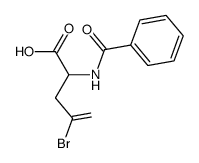 4-Brom-2-(benzoylamino)-4-pentensaeure结构式