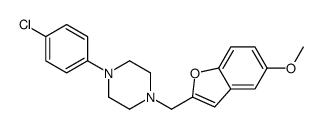1-(4-chlorophenyl)-4-[(5-methoxy-1-benzofuran-2-yl)methyl]piperazine结构式