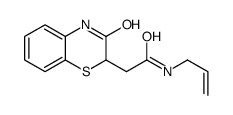 2-(3-oxo-4H-1,4-benzothiazin-2-yl)-N-prop-2-enylacetamide结构式