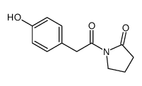 1-[2-(4-hydroxyphenyl)acetyl]pyrrolidin-2-one结构式