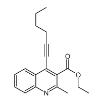 ethyl 4-hex-1-ynyl-2-methyl-quinoline-3-carboxylate Structure
