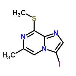 3-Iodo-6-methyl-8-(methylsulfanyl)imidazo[1,2-a]pyrazine结构式