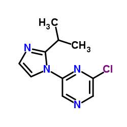 2-Chloro-6-(2-isopropyl-1H-imidazol-1-yl)pyrazine结构式