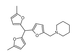 1-[[5-[bis(5-methylfuran-2-yl)methyl]furan-2-yl]methyl]piperidine Structure