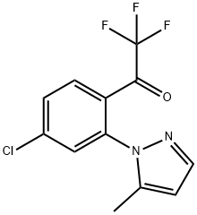 1-(4-氯-2-(5-甲基-1H-吡唑-1-基)苯基)-2,2,2-三氟乙-1-酮结构式