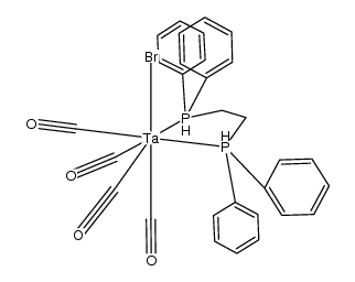 tetracarbonyl{1,2-bis(diphenylphosphino)ethane}bromotantalum结构式