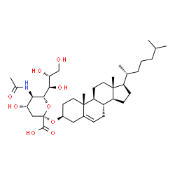 D-glycero-alpha-D-galacto-2-Nonulopyranosonic acid, 5-(acetylamino)-3, 5-dideoxy-, (3beta)-cholest-5-en-3-yl ester picture