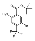 tert-butyl 2-amino-5-bromo-4-(trifluoromethyl)benzoate结构式