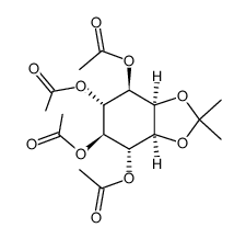 (+/-)-3,4,5,6-tetra-O-acetyl-1,2-O-isopropylidene-myo-inositol结构式