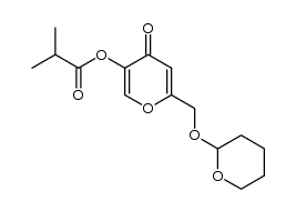 2-[(tetrahydropyranyloxy)methyl]-5-(isobutyryloxy)-4-pyrone结构式