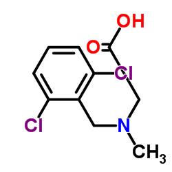N-(2,6-Dichlorobenzyl)-N-methylglycine结构式