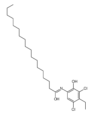 N-(3,5-dichloro-4-ethyl-2-hydroxyphenyl)octadecanamide结构式