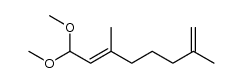 (E/Z)-3,7-dimethylocta-2,7-dienal dimethyl acetal结构式