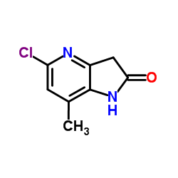 5-Chloro-7-methyl-1,3-dihydro-2H-pyrrolo[3,2-b]pyridin-2-one结构式