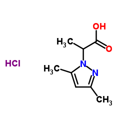 2-(3,5-Dimethyl-1H-pyrazol-1-yl)propanoic acid hydrochloride (1:1)图片