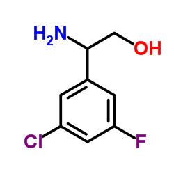 2-Amino-2-(3-chloro-5-fluorophenyl)ethanol结构式