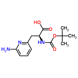3-(6-AMINO-PYRIDIN-2-YL)-N-BOC-L-ALANINE结构式