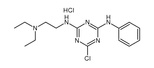 6-chloro-N2-(2-diethylamino-ethyl)-N4-phenyl-[1,3,5]triazine-2,4-diyldiamine; hydrochloride结构式