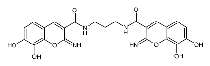 N,N'-(propane-1,3-diyl)bis(7,8-dihydroxy-2-imino-2H-chromene--carboxamide) Structure