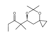 2-{(7S)-5,5-dimethyl-4,6-dioxaspiro[2.5]oct-7-yl}-2-methylpentan-3-one结构式