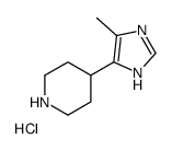 4-(5-methyl-1H-imidazol-4-yl)piperidine,hydrochloride结构式