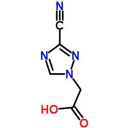 2-(3-氰基-1H-1,2,4-三唑-1-基)乙酸结构式