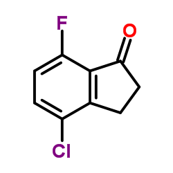 4-Chloro-7-fluoro-2,3-dihydro-1H-inden-1-one structure