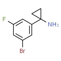 1-(3-bromo-5-fluorophenyl)cyclopropan-1-amine hydrochloride Structure