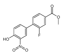 methyl 3-fluoro-4-(4-hydroxy-3-nitrophenyl)benzoate结构式