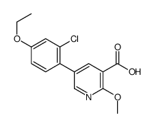 5-(2-chloro-4-ethoxyphenyl)-2-methoxypyridine-3-carboxylic acid结构式